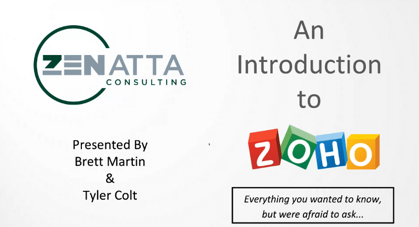 An Introduction to Zoho Webinar