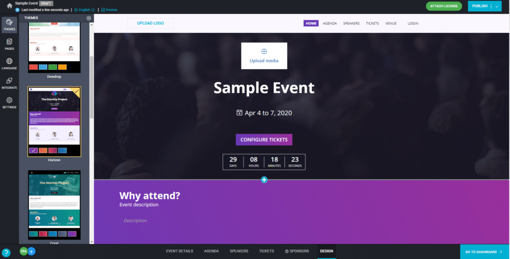 Zoho Backstage Event Design Templates