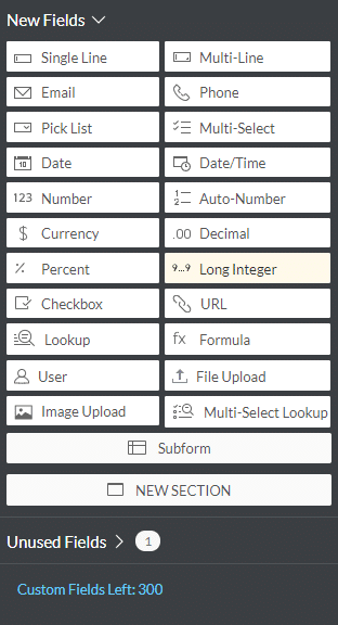 Zoho CRM Fields Customization