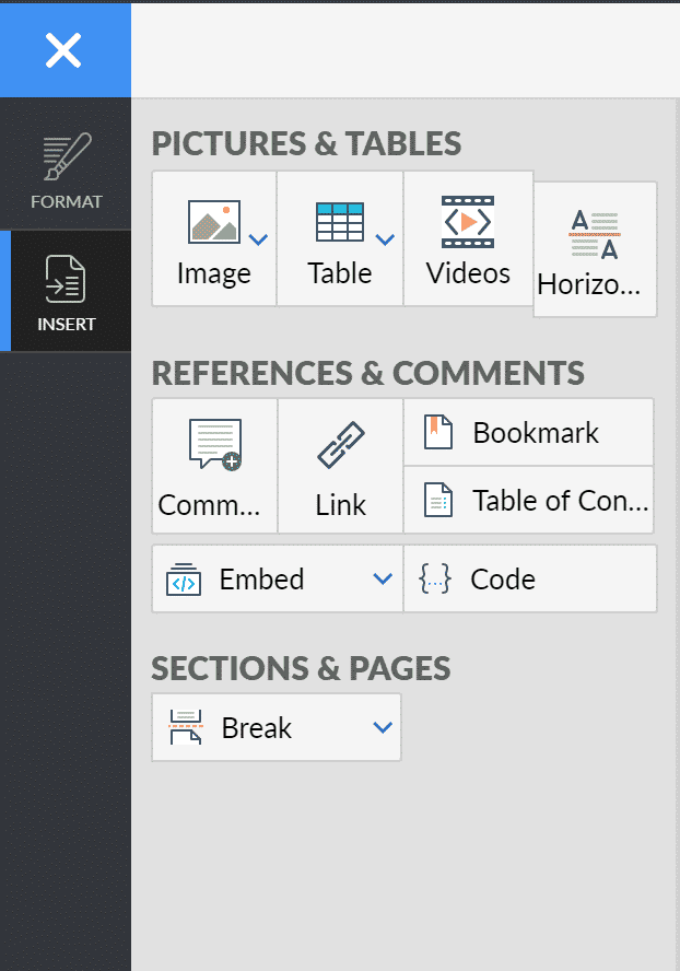 Formatting options in text editor for Zoho Learn