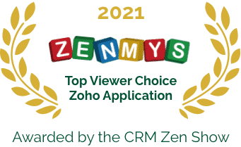 Top viewer choice zoho application was awarded to zoho crm on the 2020 zenmys by the crm zen show