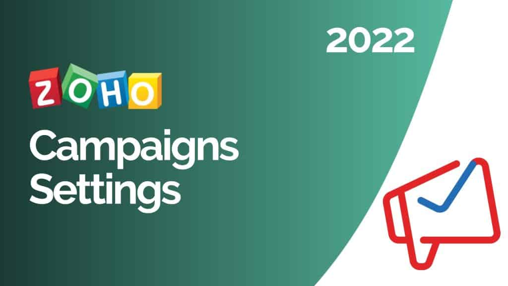 settings inside zoho campaigns