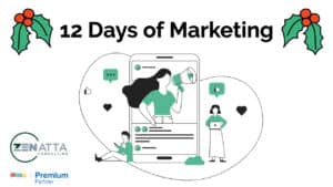 12 Days of Marketing title page with graphics