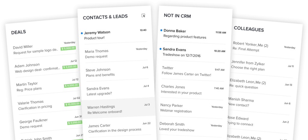 Screenshot of salesinbox