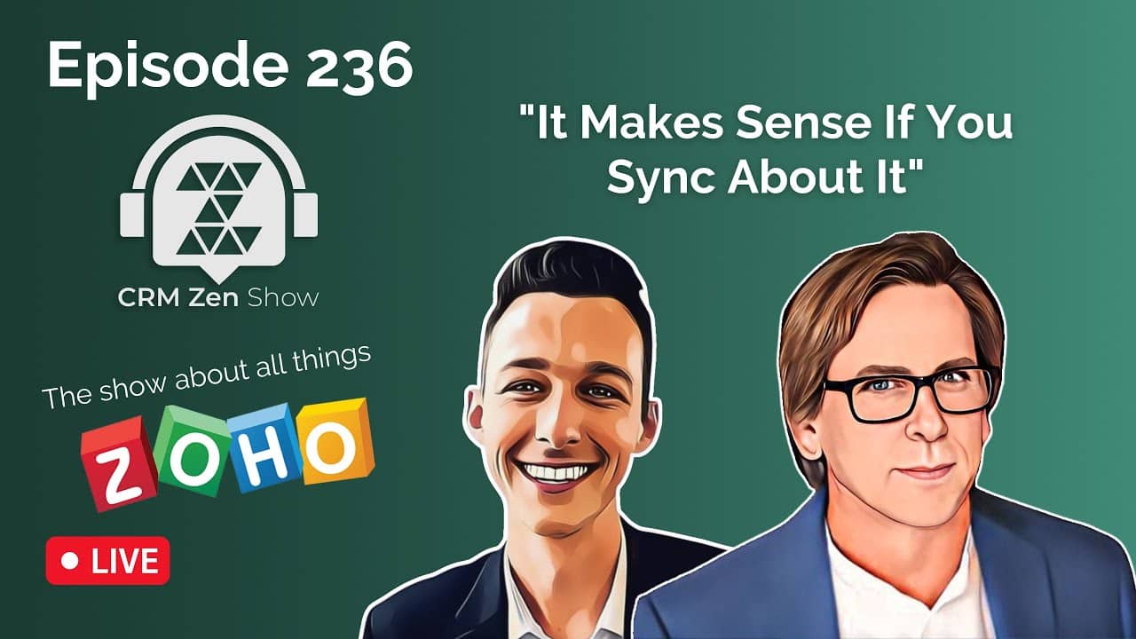 Video Thumbnail with show title "It Makes Sense If You Sync About It" and cartoon graphics of Tyler and Brett