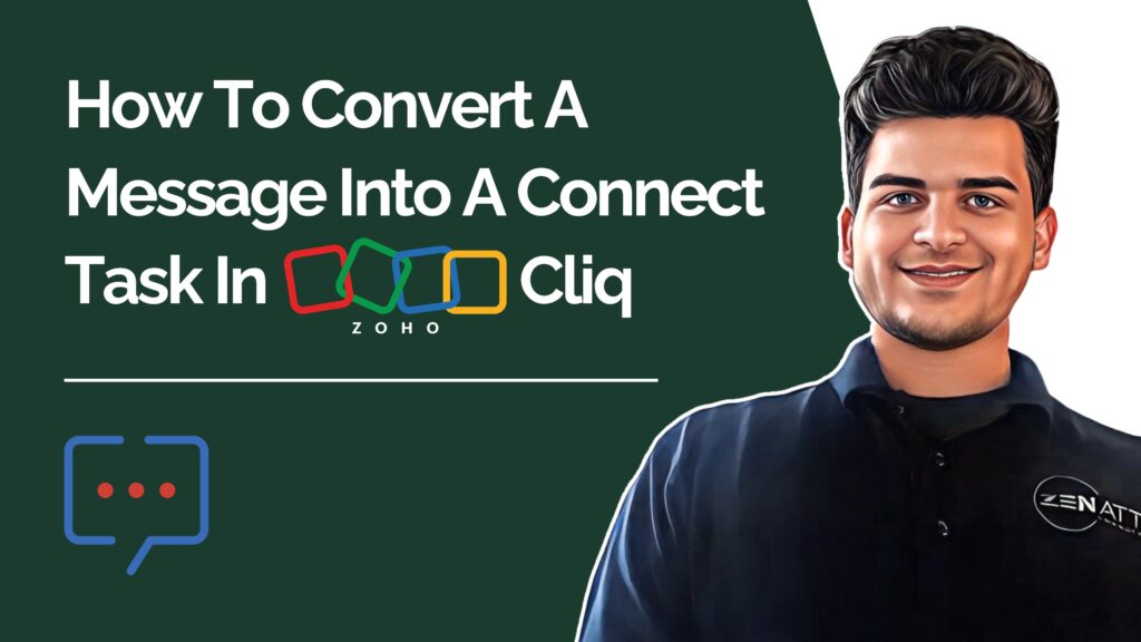 How To Convert A Message Into A Connect Task In Zoho Cliq youtube video thumbnail