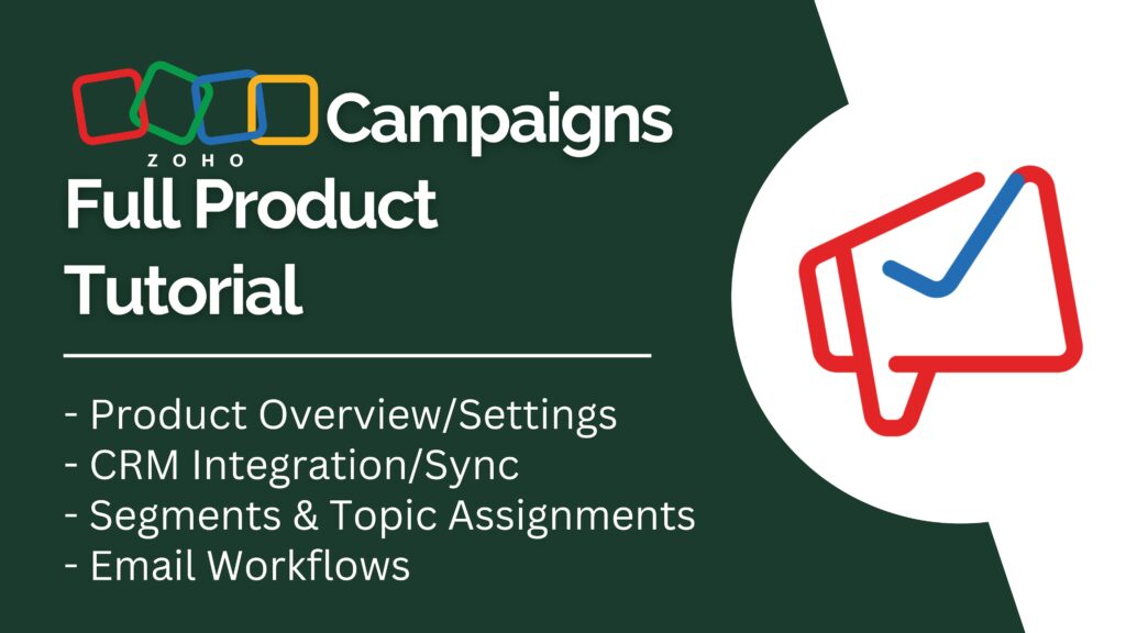 Zoho Campaigns Full Product Tutorial youtube video thumbnail