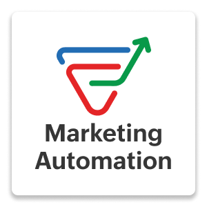 marketing automation app icon with the logo and text