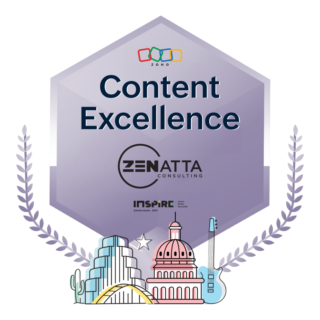 Zoho Content Excellence Award Badge