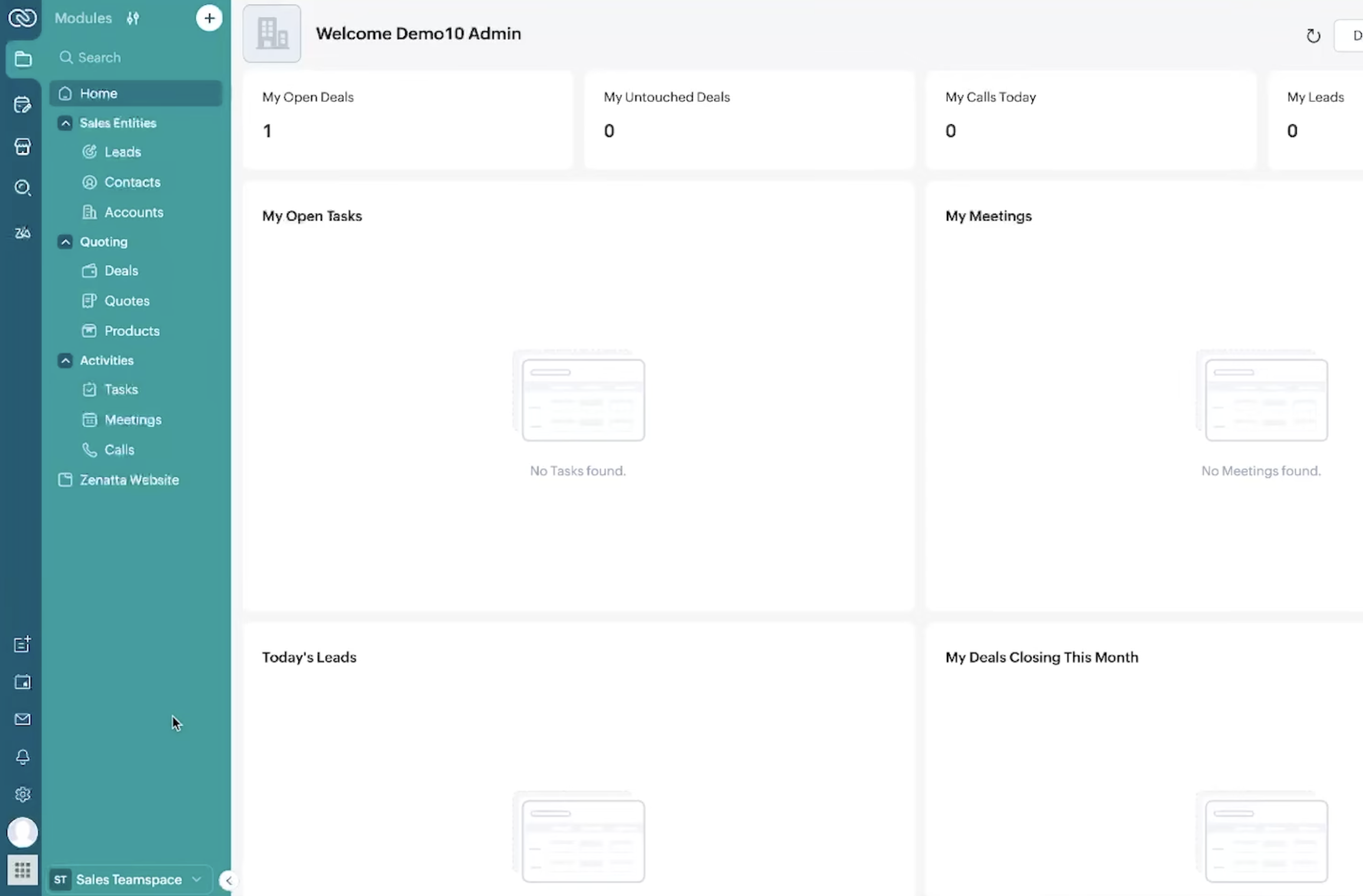 Zoho CRM Advanced Dashboard