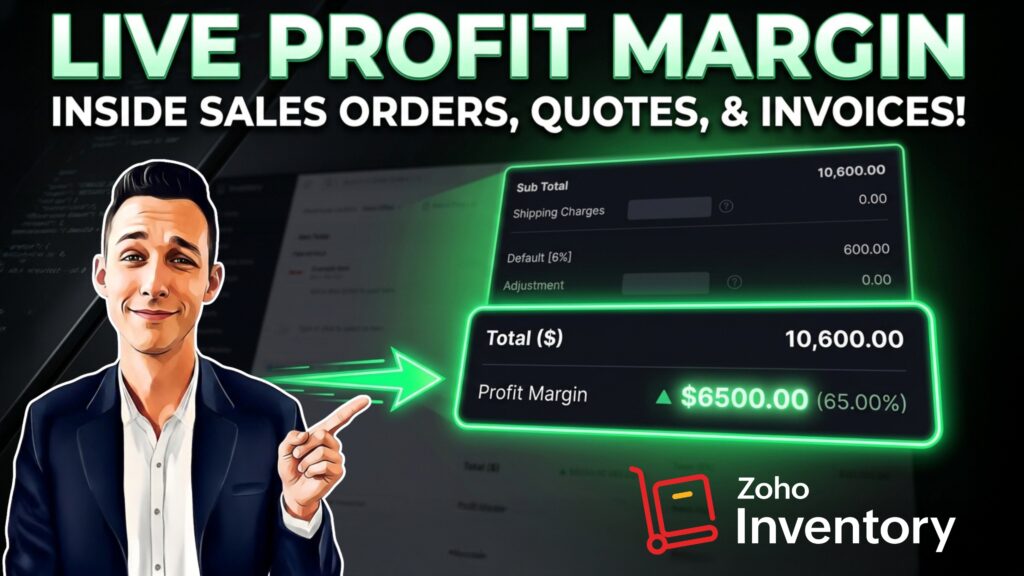 How to Enable Live Profit Margin Calculations in Zoho Inventory and Zoho Books - Uncategorized -  - Profit Margin Calc v1 thumbnail