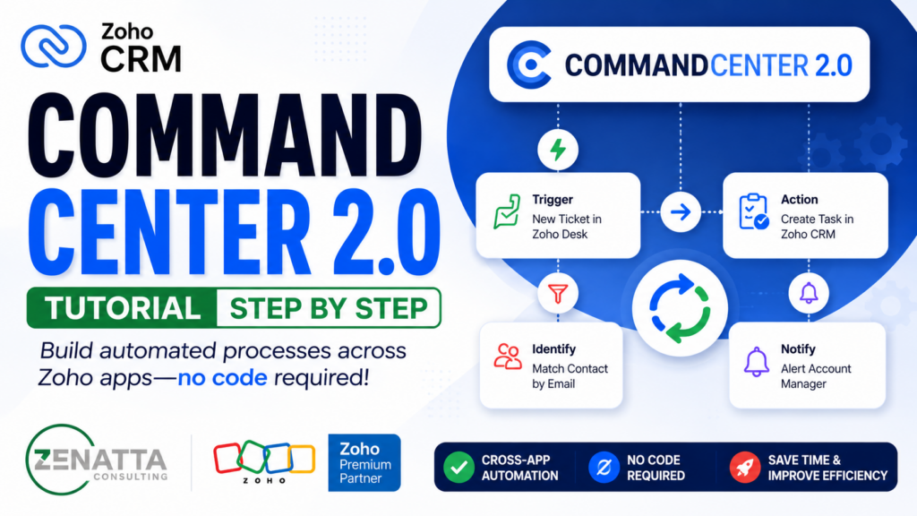 Command Center 2.0 Tutorial for Zoho CRM: Cross-App Automation Without Deluge - Uncategorized -  - command center 2.0