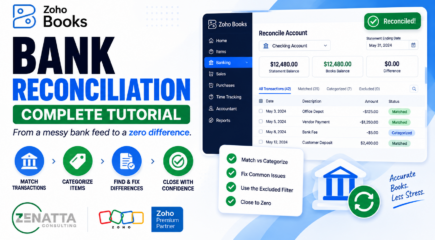 How to Reconcile Bank Accounts in Zoho Books: Best Practices and Troubleshooting - Uncategorized -  - bankreconcilev1 - Zoho Books bank reconciliation